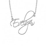 Small Calligraphy Name Necklace (10x27mm)