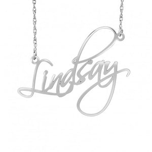Large Calligraphy Name Necklace (15x47mm)