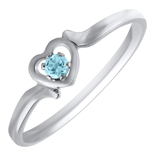 Birthstone Heart Ring