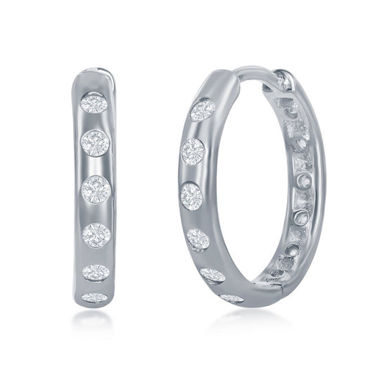 Sterling Silver Huggie Hoop Earrings