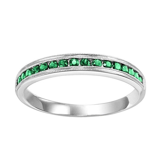 Emerald Stackable Band