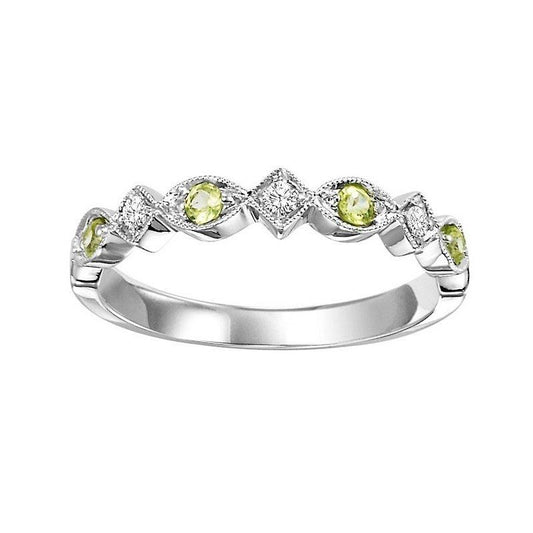 Diamond & Peridot Stackable Band