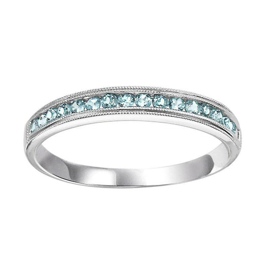 Blue Topaz Stackable Band