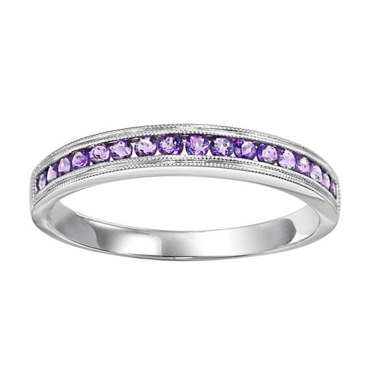 Amethyst Stackable Band