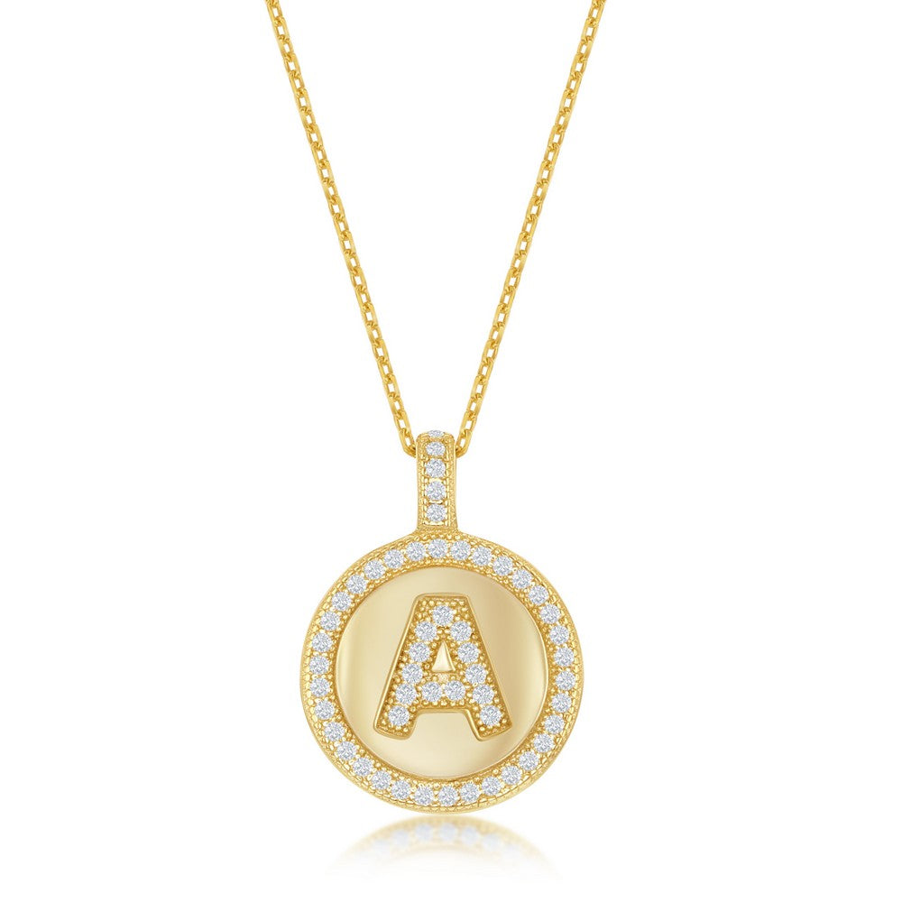 Yellow Gold Plated Initial Pendant