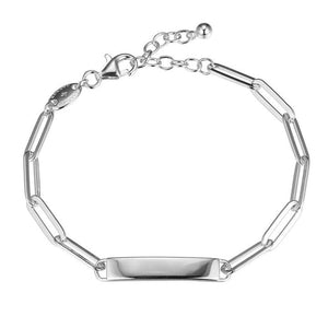 Sterling Silver Paper Clip Style Bracelet