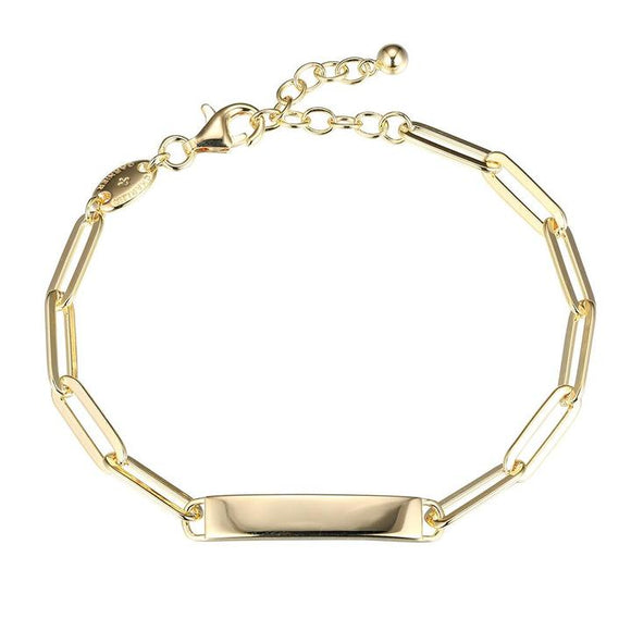 Sterling Gold Plated Paper Clip Style Bracelet