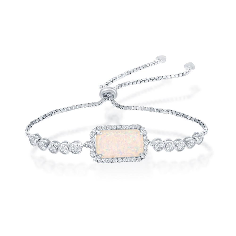 Sterling Silver Opal Bracelet