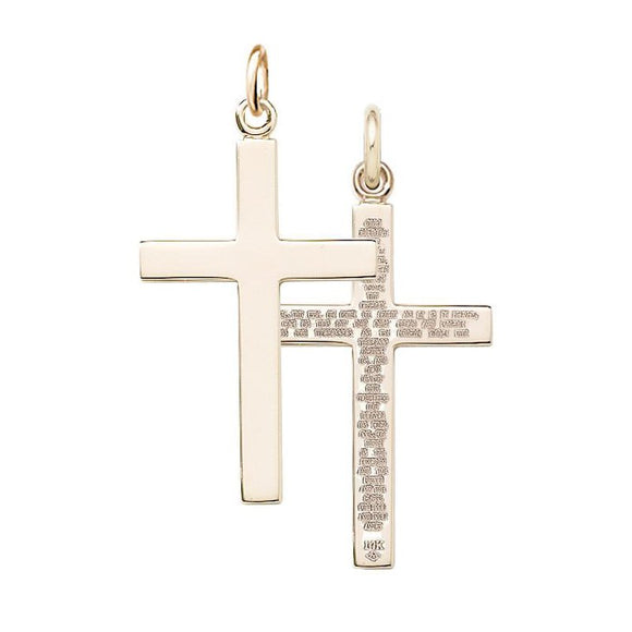 14K Gold-Filled Our Father Cross Pendant