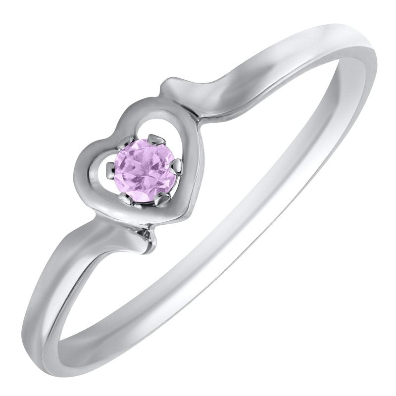 Birthstone Heart Ring