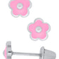 Pink Flower Earrings