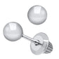 Sterling Silver 4mm Ball Earrings