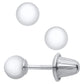 Sterling Silver 4mm Ball Earrings