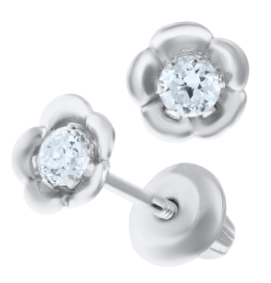 Flower CZ Earrings