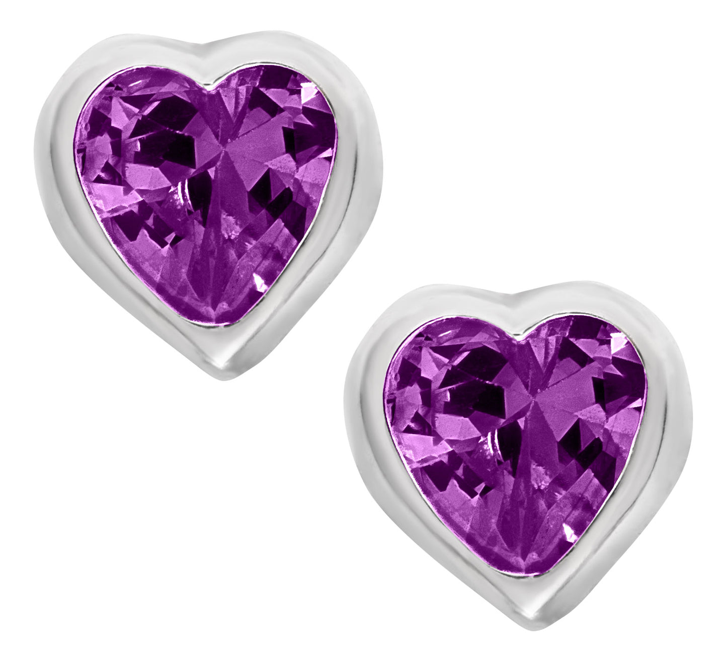 Heart Birthstone Earrings