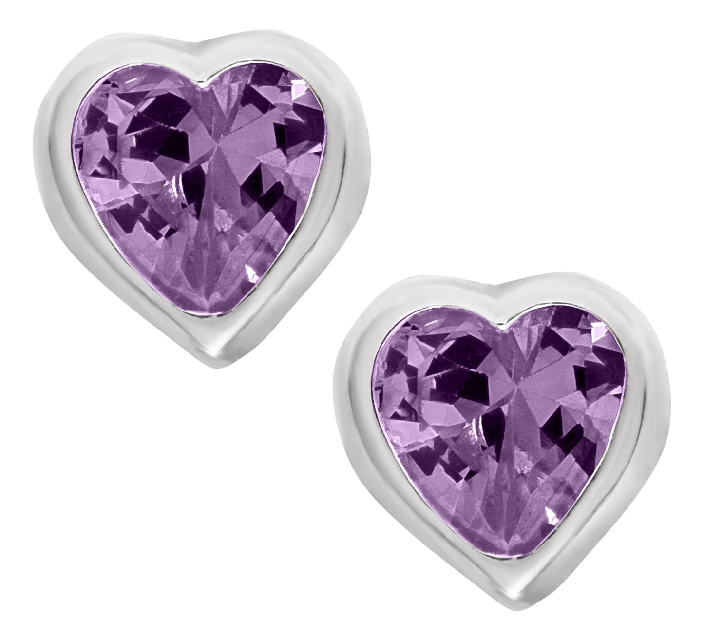 Heart Birthstone Earrings