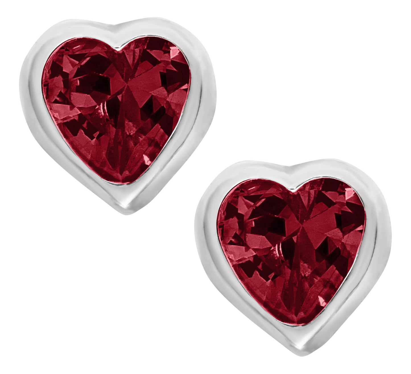 Heart Birthstone Earrings