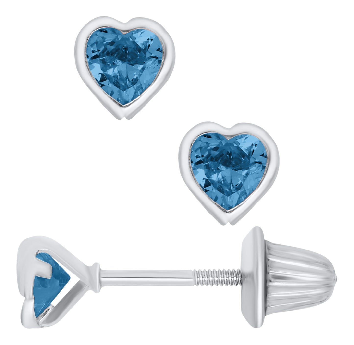 Heart Birthstone Earrings