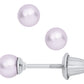 4mm Lavender Pearl Earrings