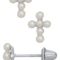 Pearl Cross Earrings