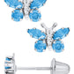 Butterfly Birthstone Earrings