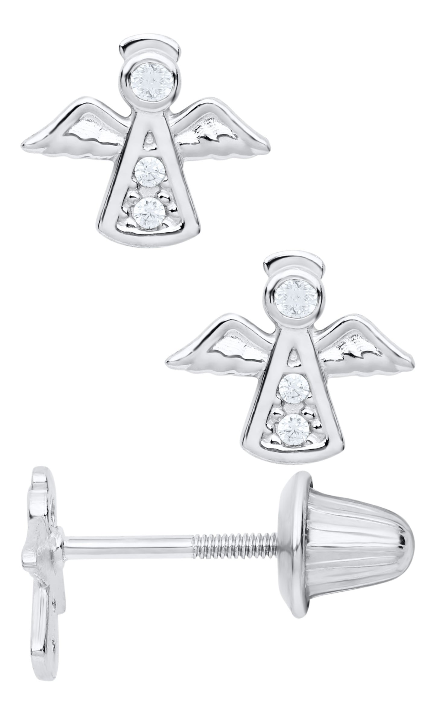 CZ Angel Earrings