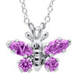 Sterling Silver Birthstone Butterfly Pendant