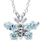 Sterling Silver Birthstone Butterfly Pendant