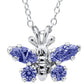Sterling Silver Birthstone Butterfly Pendant