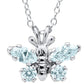 Sterling Silver Birthstone Butterfly Pendant