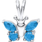 Sterling Silver Birthstone Butterfly Pendant