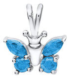 Sterling Silver Birthstone Butterfly Pendant